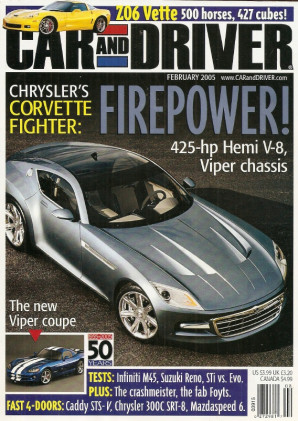 CAR & DRIVER 2005 FEB - EVO MR vs. WRX Sti, VTEC-MINI